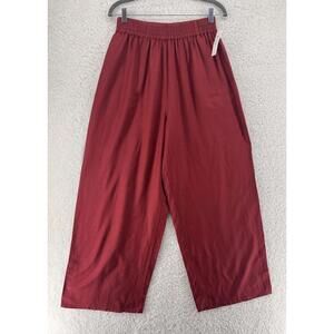 Compagnie Internationale Express Pants Women's Large Wide Leg 90s Y2K Red NWT